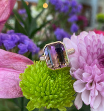 Load image into Gallery viewer, Yellow Gold Ametrine and Diamond Cocktail Ring
