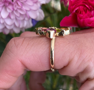 Gemstone Flower Burst Ring