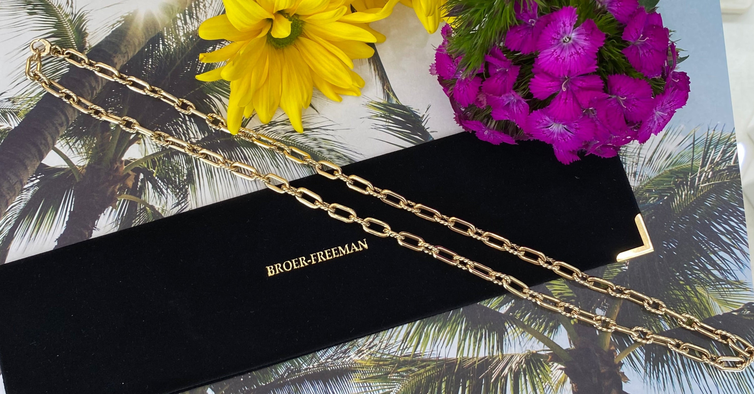 14K Yellow Gold Textured Oval and Paper Clip Link Chain