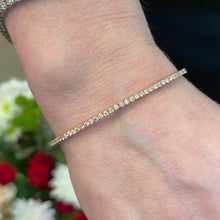 Load image into Gallery viewer, Rose Gold Diamond Flex Bangle

