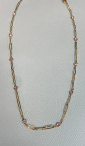 Diamonds By The Yard Two Tone Gold Paper Clip Chain Necklace