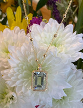 Load image into Gallery viewer, Green Amethyst and Diamond Pendant Necklace
