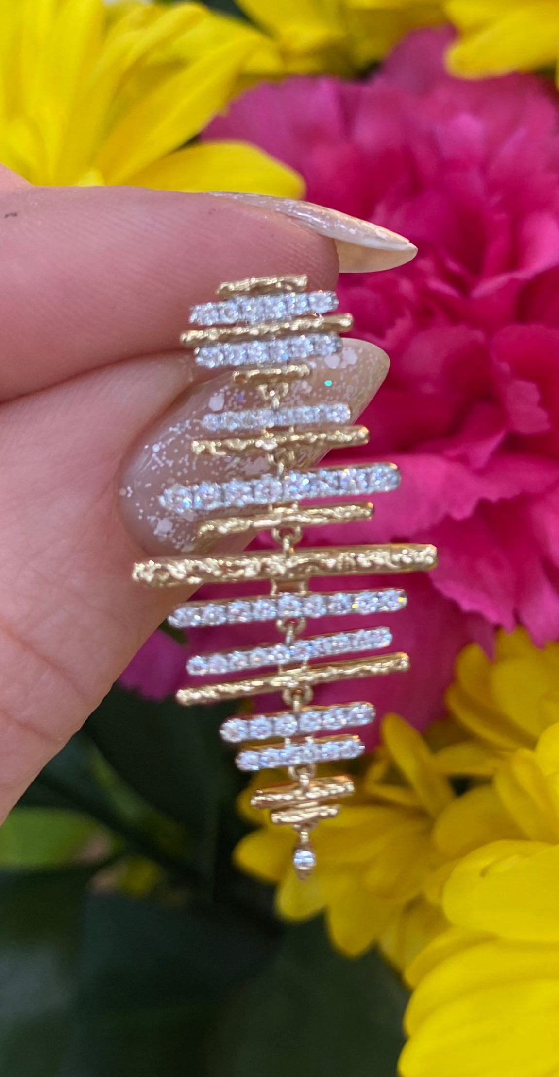 Gilded Rhythm Diamond Earrings