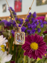 Load image into Gallery viewer, Green Amethyst and Diamond Pendant Necklace
