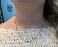 Load image into Gallery viewer, Diamonds By The Yard Two Tone Gold Paper Clip Chain Necklace
