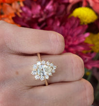Load image into Gallery viewer, Vintage Pear Diamond Halo Ring
