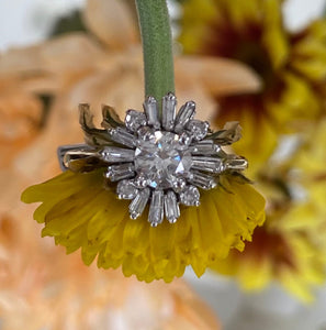 Vintage Starburst Diamond Ring