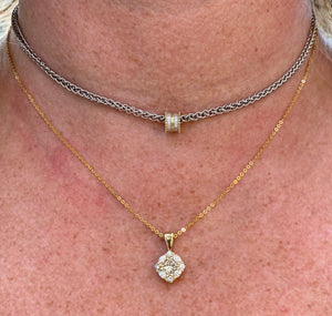 Diamond Cluster Pendant Necklace