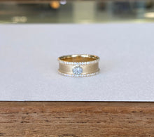 Load image into Gallery viewer, Oval Diamond Two Tone Gold and Diamond Band
