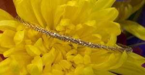 Yellow Gold Diamond Cut Twist Flexible Bracelet