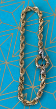 Load image into Gallery viewer, Two Toned Gold Nautical Clasp Rope Bracelet
