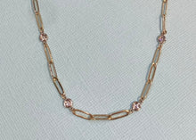 Load image into Gallery viewer, Diamonds By The Yard Two Tone Gold Paper Clip Chain Necklace
