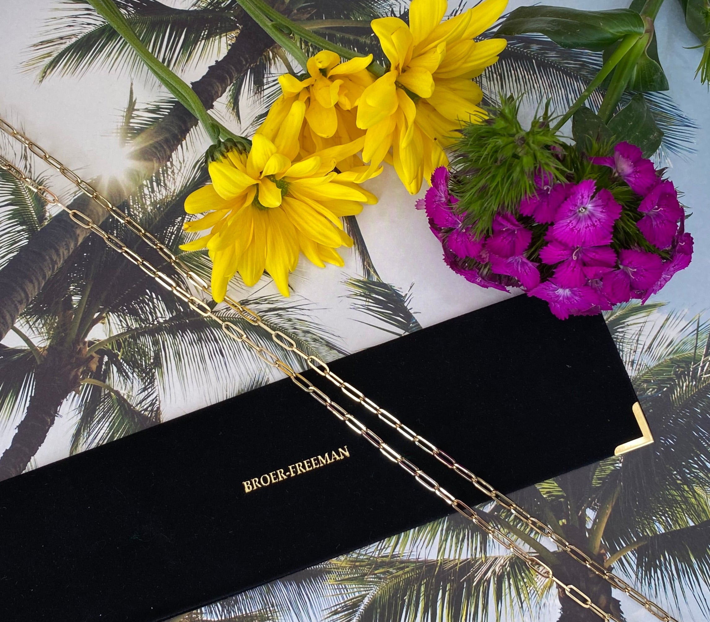 14K Yellow Gold Solid Paper Clip Chain