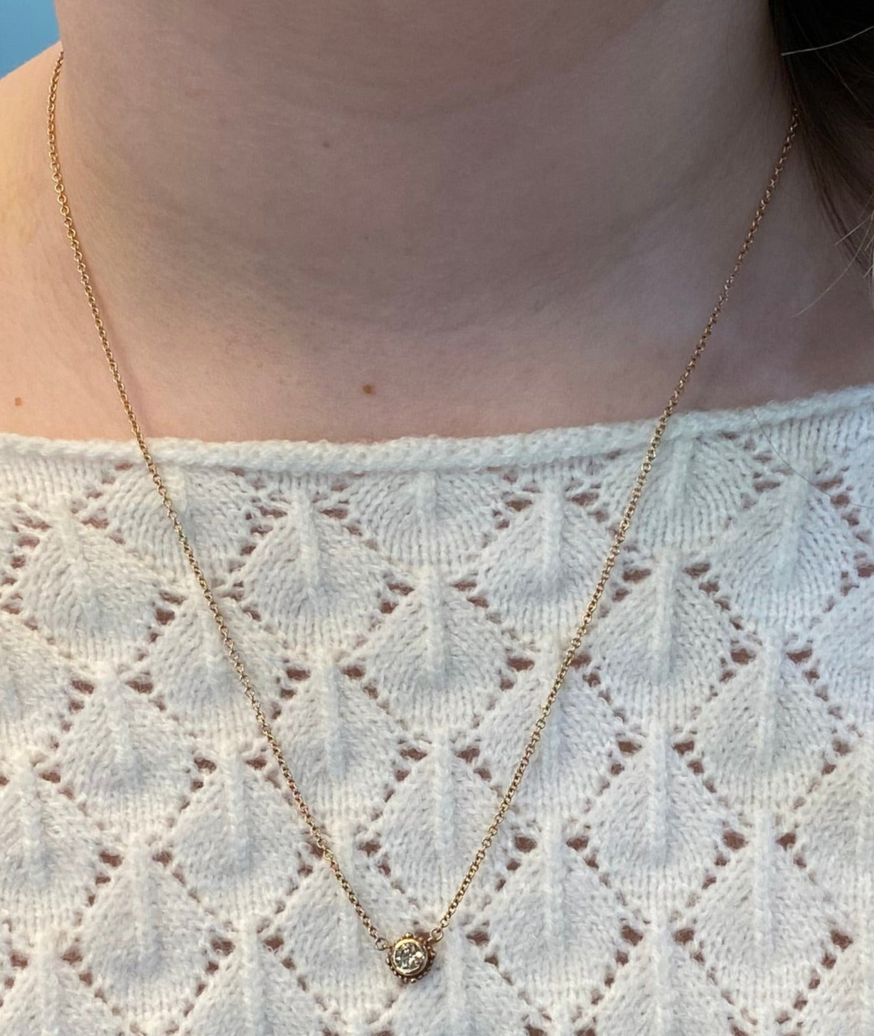 Rose Gold 0.29 ct. Diamond Drop Necklace