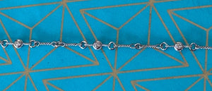 18K Textured Diamond Line Bracelet