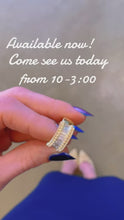 Load and play video in Gallery viewer, Beaded Edge Baguette Diamond Band
