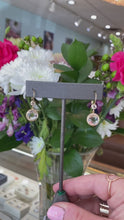 Load and play video in Gallery viewer, Yellow Gold Crystal White Topaz Earrings
