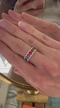 Load and play video in Gallery viewer, Rainbow Sapphire 14K White Gold Ring
