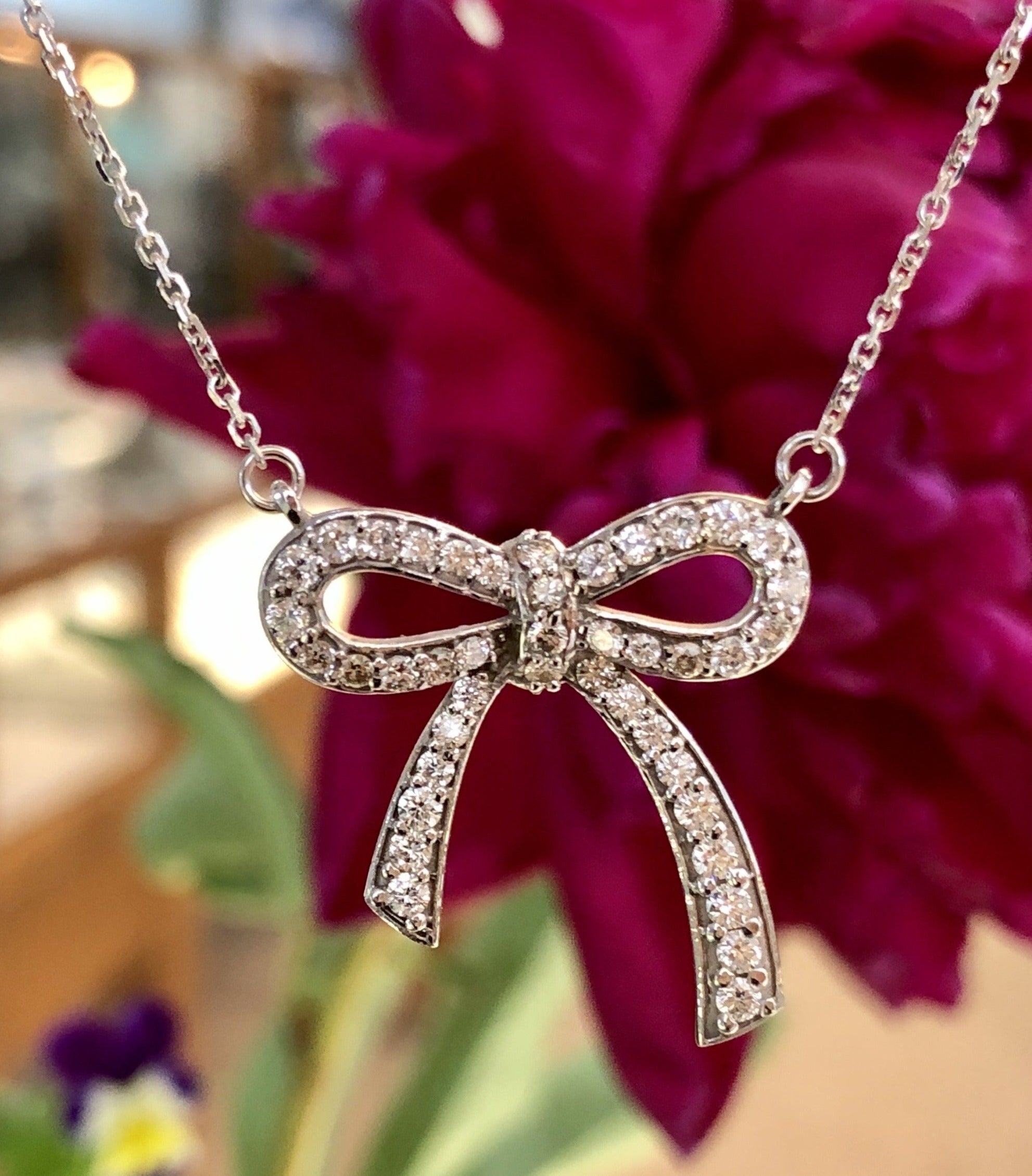 Luxe Ribbon Diamond Necklace