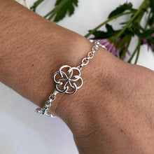 Load image into Gallery viewer, Sterling Silver Triple Celtic Knot Link Bracelet
