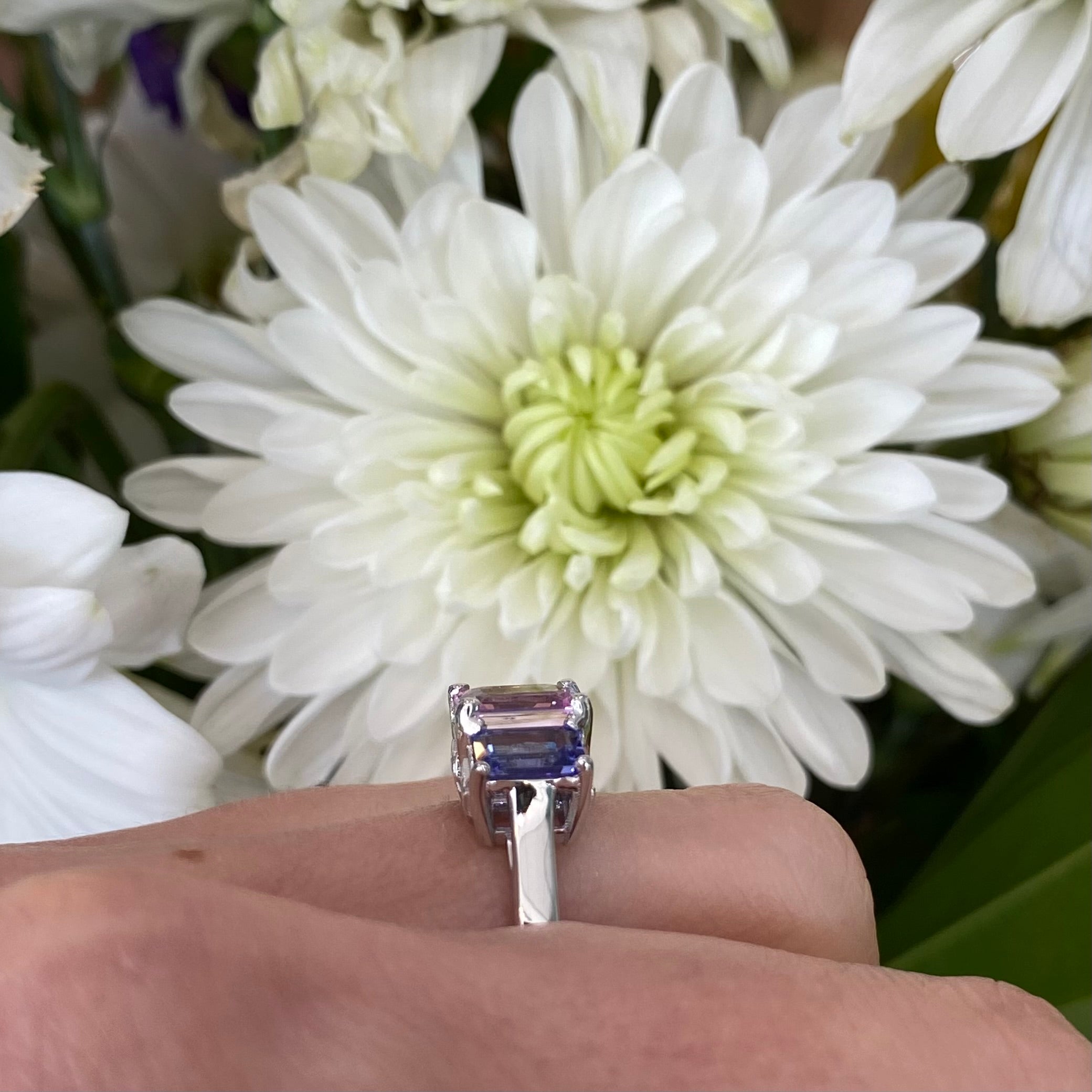 *On the Rocks* Pink Sapphire & Tanzanite Cocktail Ring 🍹