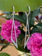 Load image into Gallery viewer, Geometric Dangle Diamond Earrings

