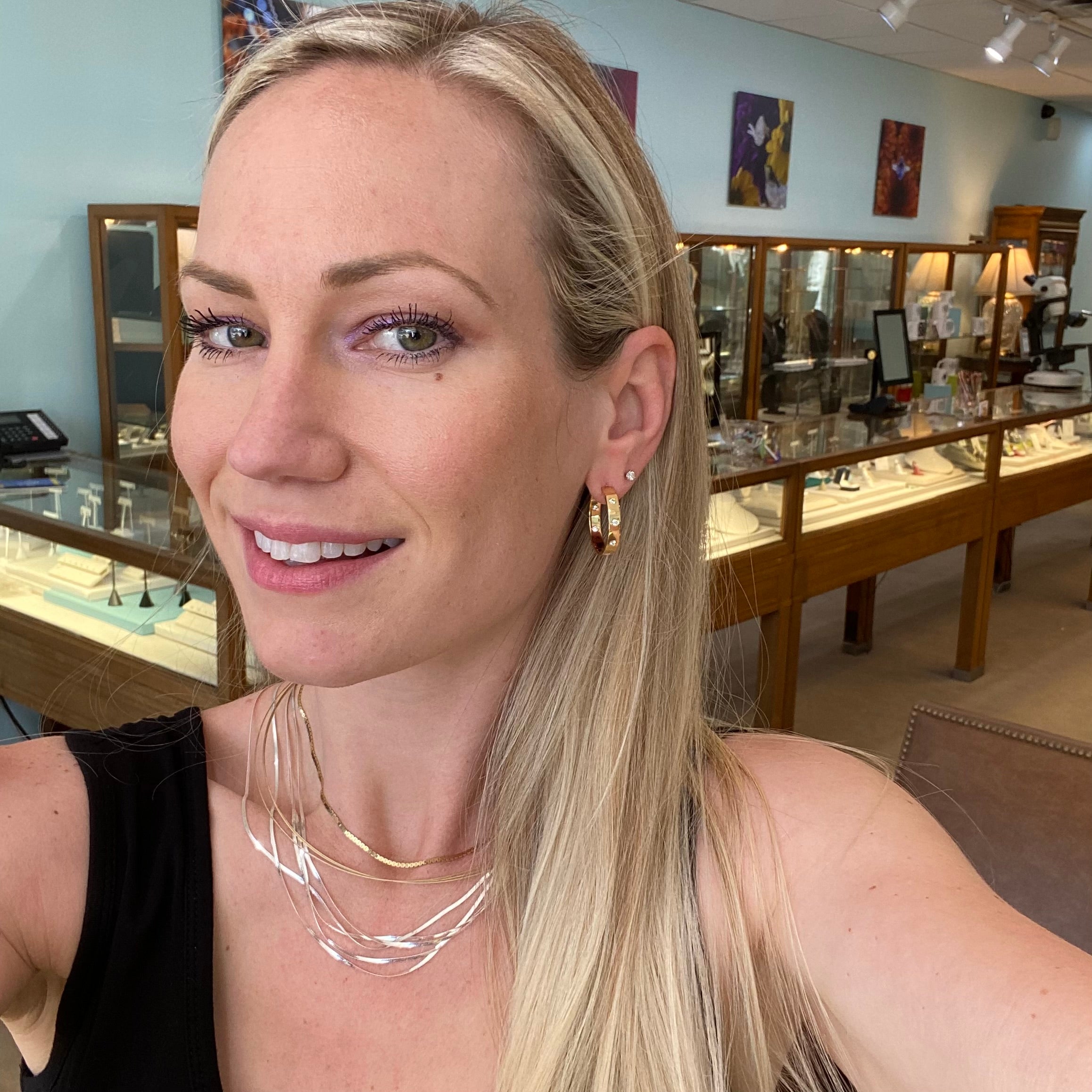 The Iconic Diamond Hoop Earrings