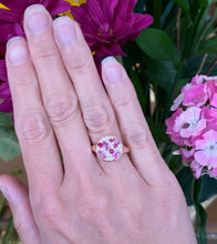 Load image into Gallery viewer, Pavé Signet Gemstone Ring in Rose Gold

