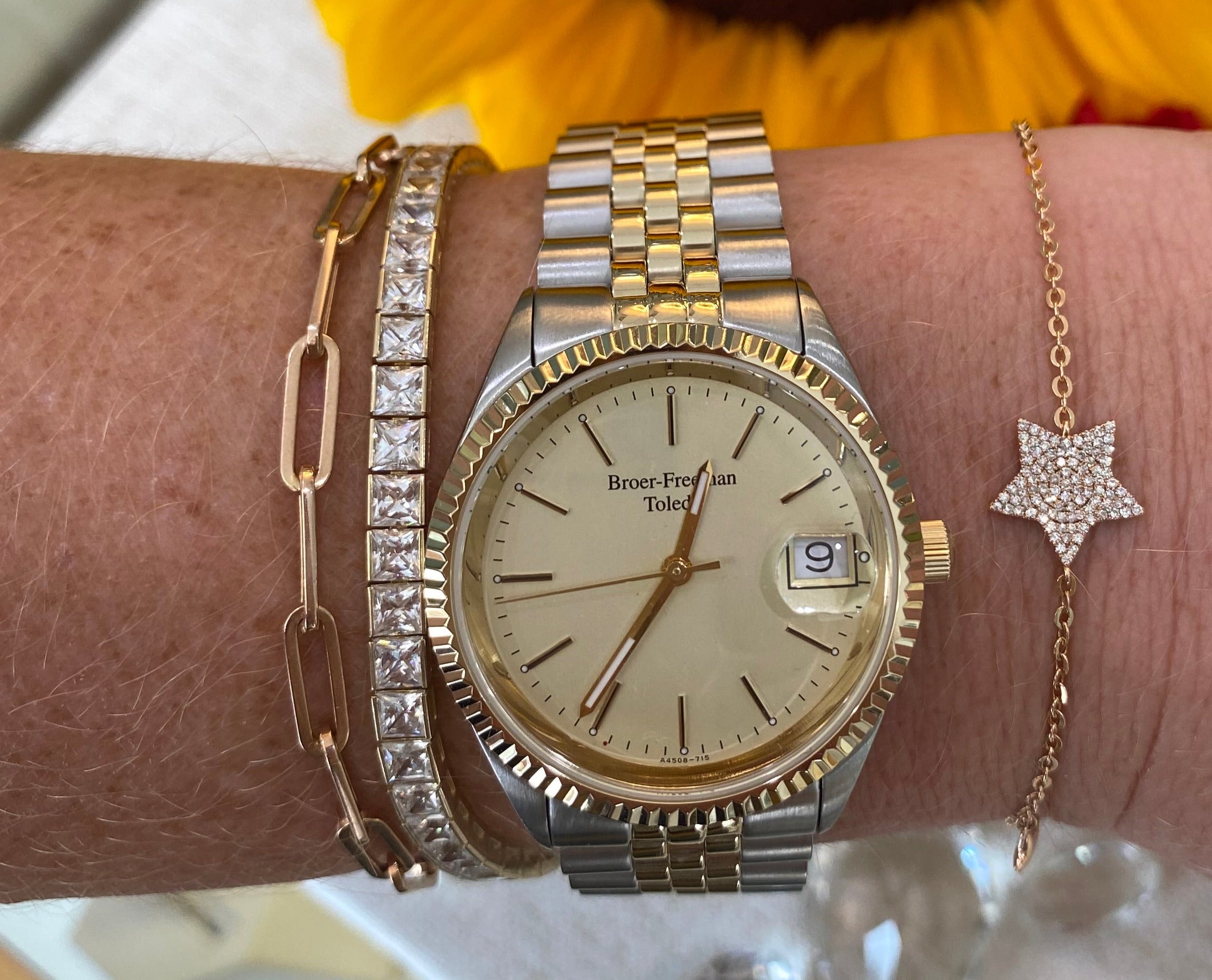 Gold Dial Two Toned Watch