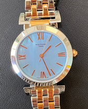 Load image into Gallery viewer, Blue Mother Of Pearl Two Tone Watch
