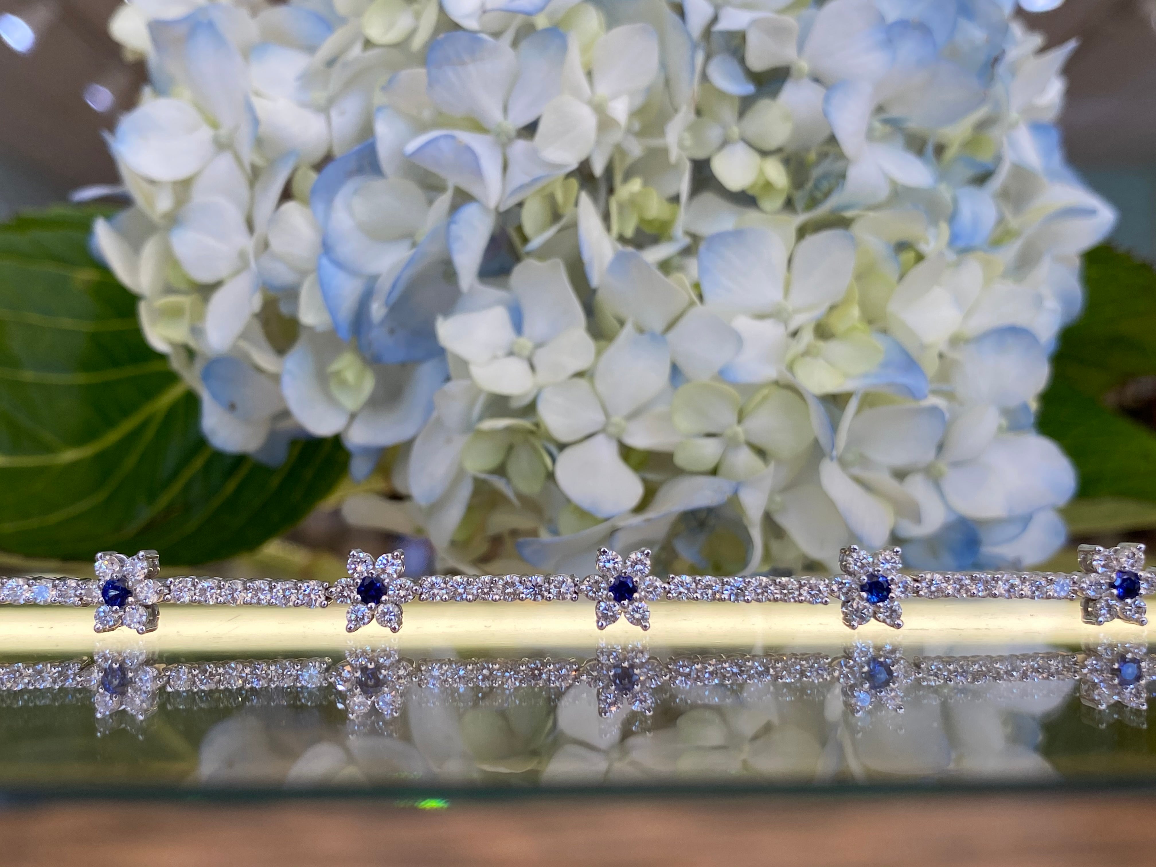 Sapphire & Diamond Tennis Bracelet