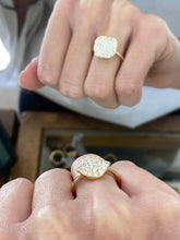 Load image into Gallery viewer, Pavé Diamond Organic Disk Ring
