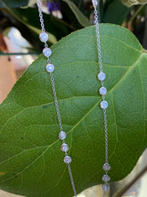 Load image into Gallery viewer, Three Stone 18K White Gold Diamonds By The Yard Necklace

