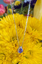 Load image into Gallery viewer, Tanzanite and Diamond Tear Drop Necklace
