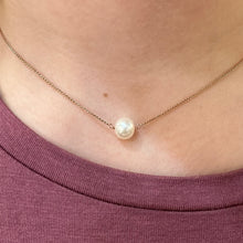 Load image into Gallery viewer, Rose Gold Pearl Drop Necklace
