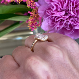 Pavé Diamond Organic Disk Ring