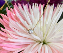 Load image into Gallery viewer, Everyday 0.24 Ct. Diamond Bezel Necklace in Yellow Gold
