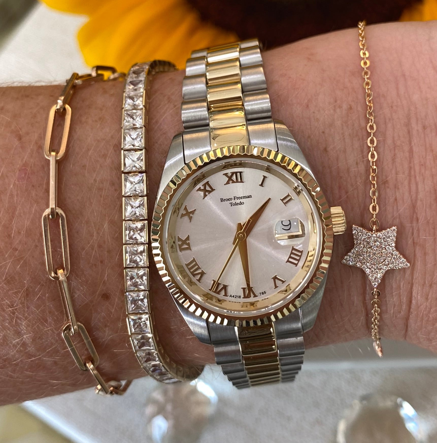 Two Toned Gold & Silver Watch