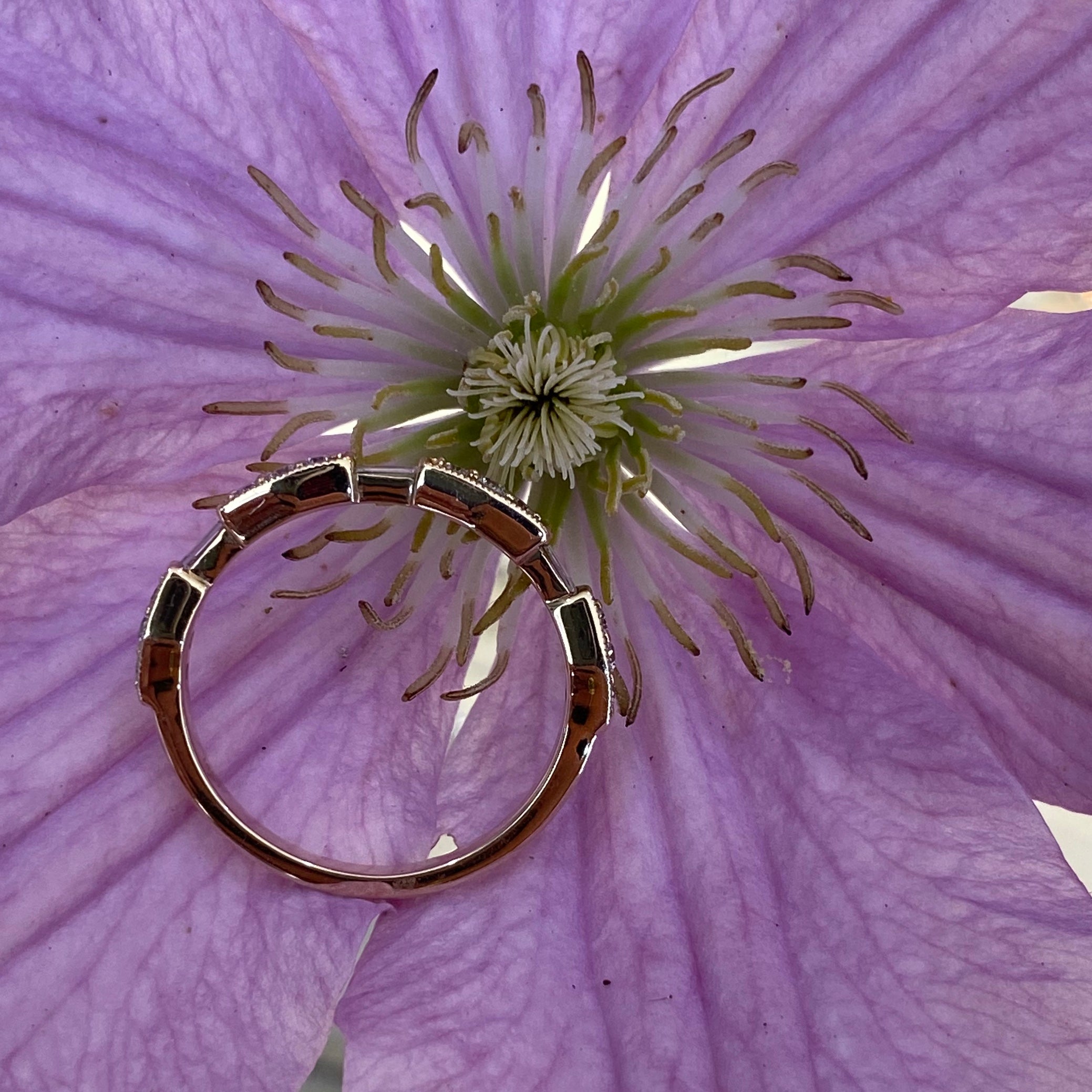 Baguette & Round Diamond Band