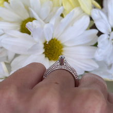 Load image into Gallery viewer, Marquise Diamond Beaded Engagement Ring
