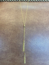 Load image into Gallery viewer, Gutsy Gold Adjustable Tassel Necklace
