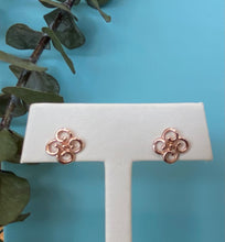 Load image into Gallery viewer, Rose Gold Floral Earrings
