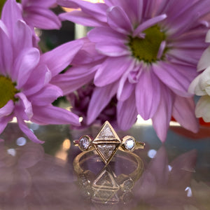 One-of-a-kind Geometric Diamond Ring