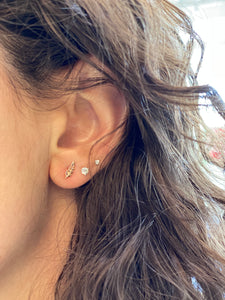 Rose Gold Petite Leaf Earrings