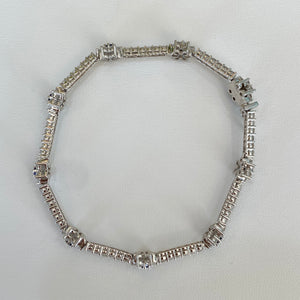 Sapphire & Diamond Tennis Bracelet