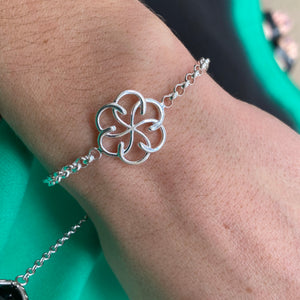 Sterling Silver Single Celtic Knot Link Bracelet