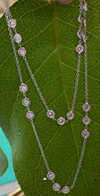 Load image into Gallery viewer, Three Stone 18K White Gold Diamonds By The Yard Necklace
