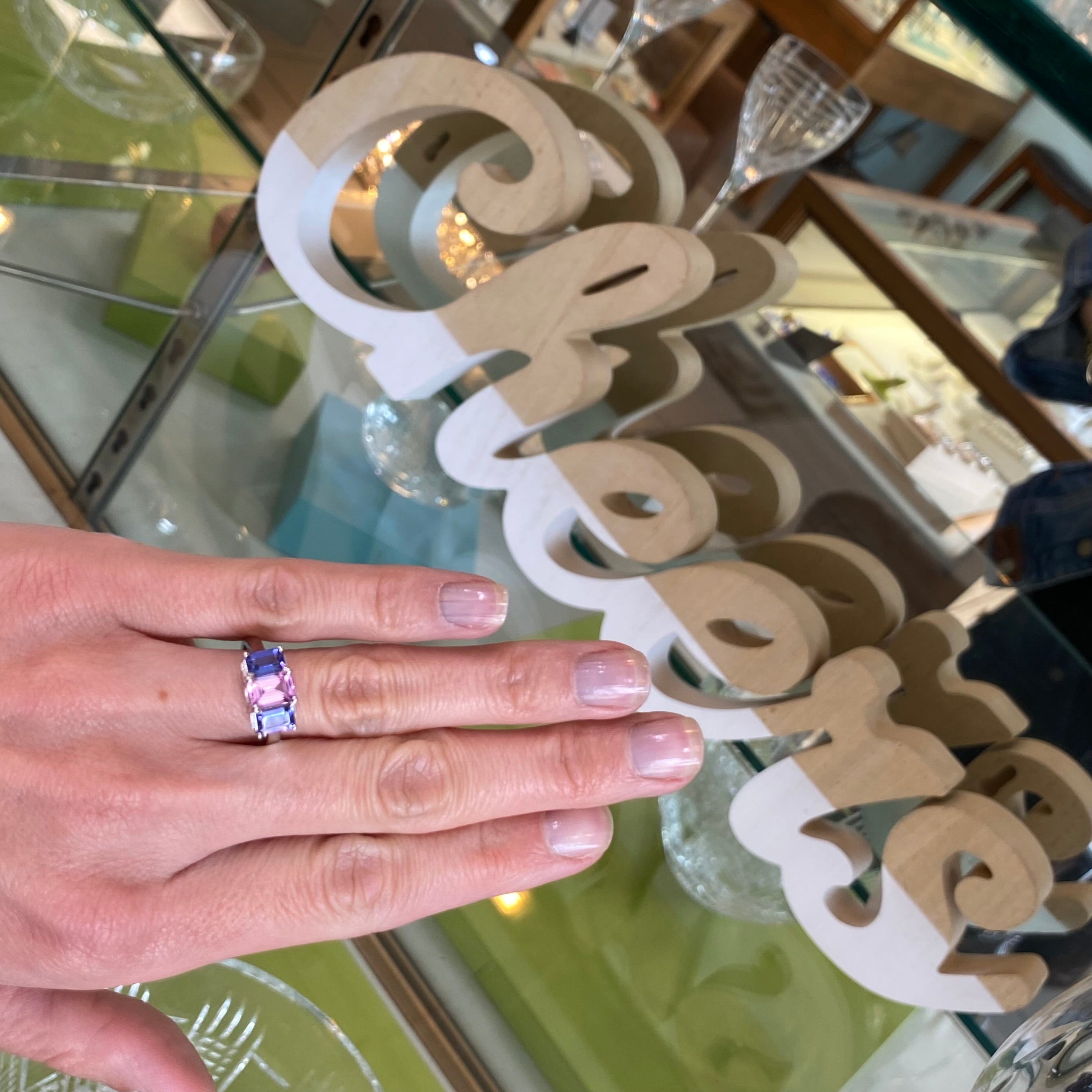 *On the Rocks* Pink Sapphire & Tanzanite Cocktail Ring 🍹