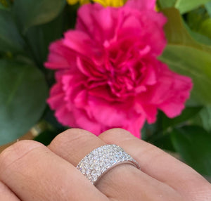 Five Row Diamond Pavé Band