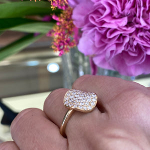 Pavé Diamond Organic Disk Ring